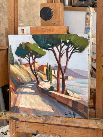 Claudio Rolfi (1960) - Strada sul mare