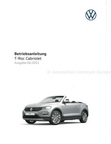 2021 VOLKSWAGEN T-ROC CABRIO INSTRUCTIEBOEKJE DUITS