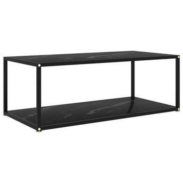 vidaXL Salontafel 100x50x35 cm gehard glas zwart, Huis en Inrichting, Tafels | Salontafels, Verzenden, Nieuw
