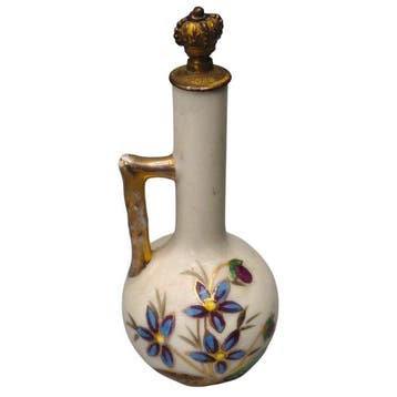 French Antique - Flacon - Porselein, Messing, Antiek en Kunst
