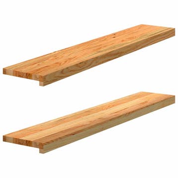 vidaXL Vensterbanken 2 st 110x20x2 cm massief eikenhout, Doe-het-zelf en Bouw, Verzenden, Nieuw