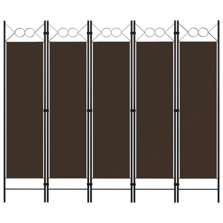 vidaXL Kamerscherm met 5 panelen 200x180 cm bruin, Huis en Inrichting, Woonaccessoires | Overige, Nieuw, Verzenden