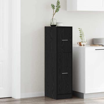 vidaXL Apothekerskast Zwart eiken 30 x 41 x 118 cm Bewerkt, Verzenden