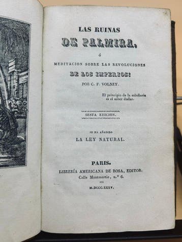 Constantin-François de Chasseboeuf, Conde de Volney - Las
