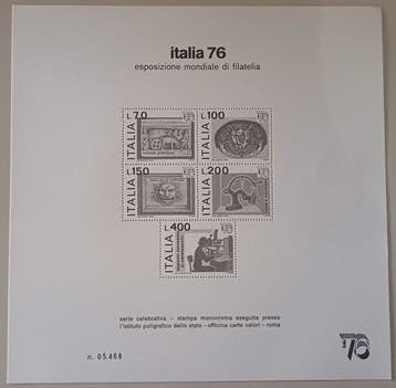 Italië 1974/1980 - Advertentievel Italia 76 + Verzamelingen