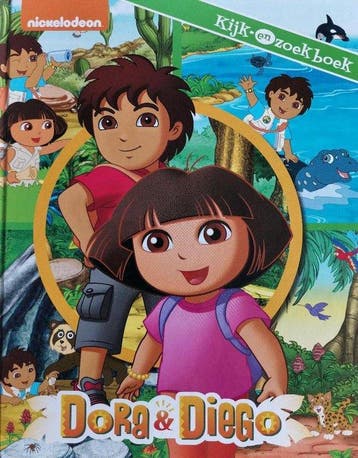 Dora en Diego - Kijkboek - Zoekboek - Nickelodeon, Verzenden, Gelezen, Dora en Diego