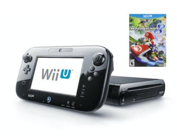 Wii U Console 32GB Zwart + Gamepad (Mario Kart 8 Bundel), Ophalen of Verzenden