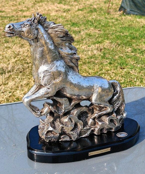 Emyl Serè - Ermes Ottaviani - sculptuur, Cavallo al galoppo, Antiquités & Art, Antiquités | Argent & Or