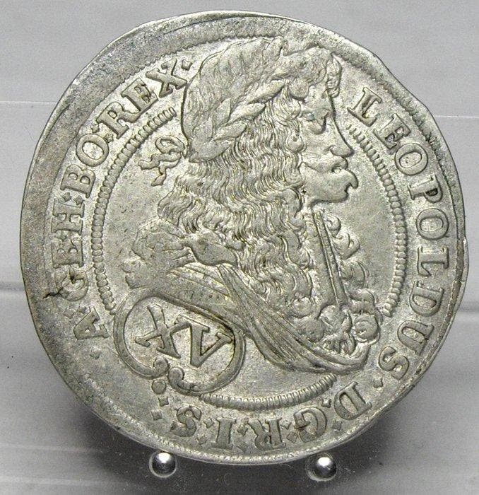 Oostenrijk. Leopold I. 15 Kreuzer 1696, Wien (Zonder, Postzegels en Munten, Munten | Europa | Niet-Euromunten