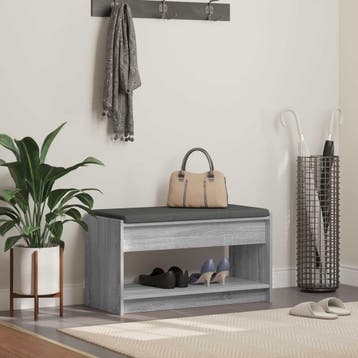 vidaXL Hallenbank Grijze Sonoma 83 x 38 x 45 cm, Verzenden, Nieuw