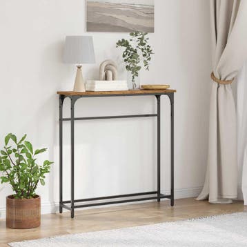 vidaXL Wandtafel Oudhout 75 x 19,5 x 75 cm Bewerkt hout, Huis en Inrichting, Verzenden, Nieuw