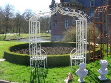 tuinprieel, rozenboog met zitbanken., Tuin en Terras, Tuinhekken en Hekwerk, Nieuw