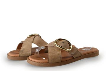 Manfield Slippers in maat 39 Beige, Slippers, Verzenden, Beige, Manfield