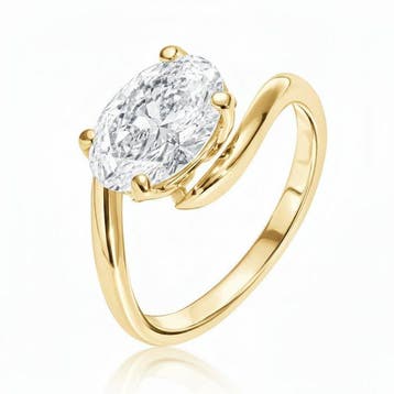 Bague de fiançailles - 14 carats Or jaune - 2.02ct. tw.