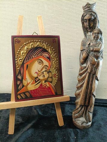 Monastero di Bakovo, Bulgaria - Figuur - Madonna con, Antiek en Kunst