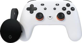 Google Chromecast Ultra + Google Stadia Controller in Doo..., Audio, Tv en Foto, Mediaspelers, Zo goed als nieuw, Ophalen of Verzenden