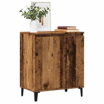 vidaXL Dressoir 60x35x70 cm bewerkt hout oud houtkleurig, Verzenden, Nieuw