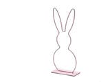 Metalen Frame Haas staand oor op voet Roze 29 cm