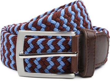 Suitable Geweven Riem Bruin Blauw maat 95 Heren, Vêtements | Hommes, Ceintures, Verzenden, Riem of Ceintuur