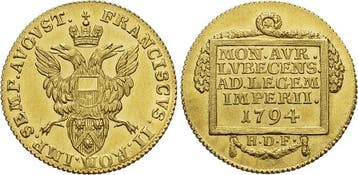 Goud-dukat 1794 H Luebeck-stadt, Verzenden