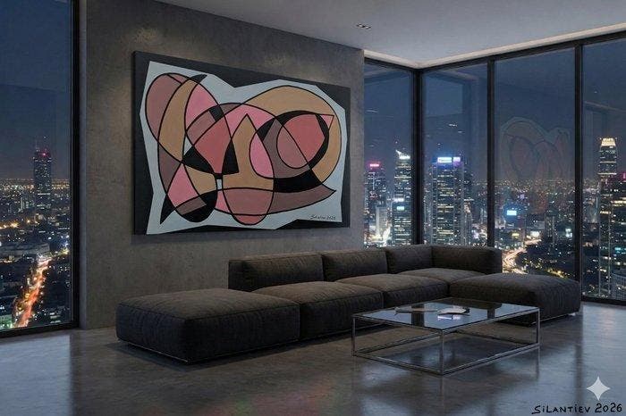 Stanislav Silantiev - Structure, XXL, Antiek en Kunst, Kunst | Schilderijen | Modern