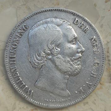 Nederland. Willem III. 2 1/2 Gulden 1854 (Zonder