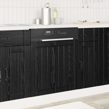 vidaXL Vaatwasserpaneel LUCCA Zwart eiken 60 x 1,5 x 57 cm, Verzenden, Nieuw