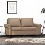 vidaXL Tweezitsbank 120 cm kunstleer cappuccinokleurig, Verzenden