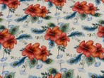 500 x 140 cm – Katoen Oeko-Tex met Tropische Bloemen en