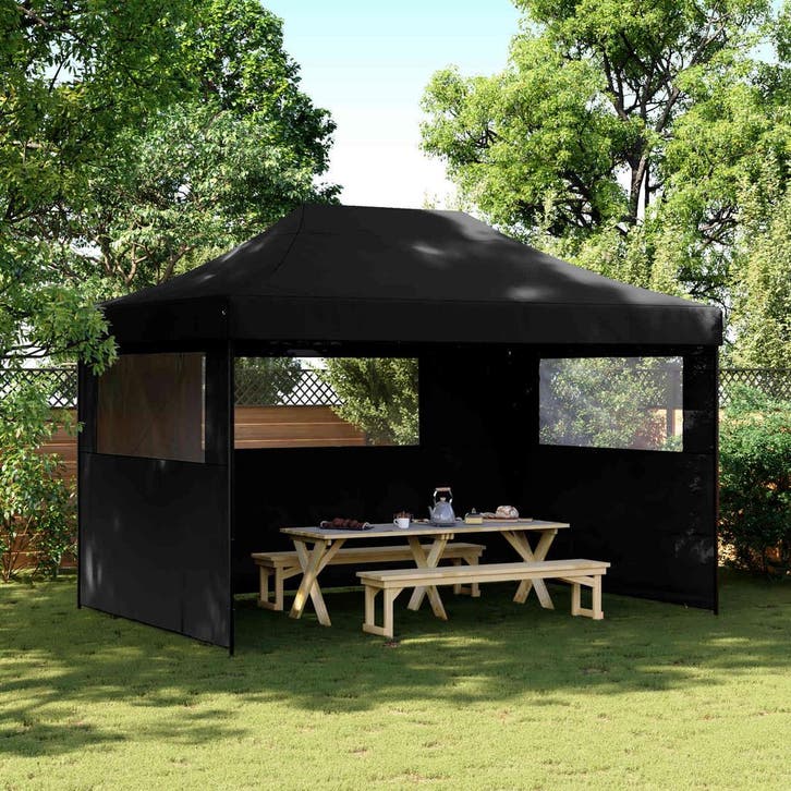 vidaXL Partytent Zwart 279 x 410 x 315 cm Oxford Stof, Tuin en Terras, Partytenten, Nieuw, Verzenden