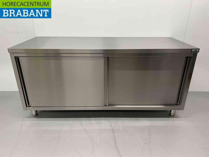 RVS HCB Werkkast Kast 2 schuifdeuren Premium-line 180 cm, Zakelijke goederen, Horeca | Meubilair en Inrichting, Ophalen of Verzenden