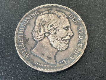 Nederland. Willem III. 2 1/2 Gulden 1852 (Zonder