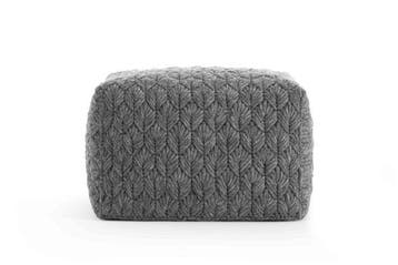 GAN Rugs - Charlotte Lancelot - Poef - Wol - Charcoal