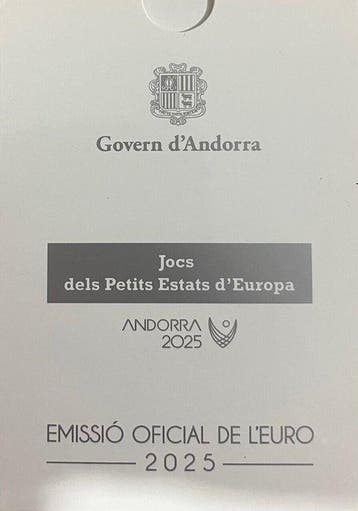 Andorra. 2 Euro 2025 Small States Games Proof (Zonder