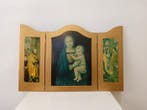 Retable - Bois - 1960-1970 - Triptyque religieux - Vierge à