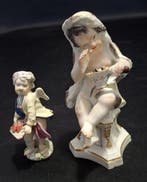 Beeldje - putti/angeli (2) - Porselein