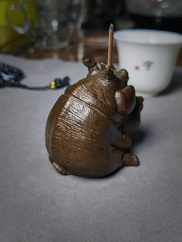 Annosuke Hippo-Shaped Copper Incense Box - Sculpture Cuivre