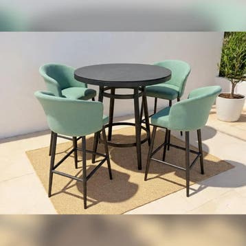 Luxe tuinset aluminium 100cm x106cm incl 4 stoelen, Ophalen of Verzenden, Nieuw