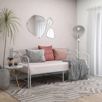 Canape-lit gigogne 90x200cm - Blanc - Retour client a -41%, Verzenden, Nieuw