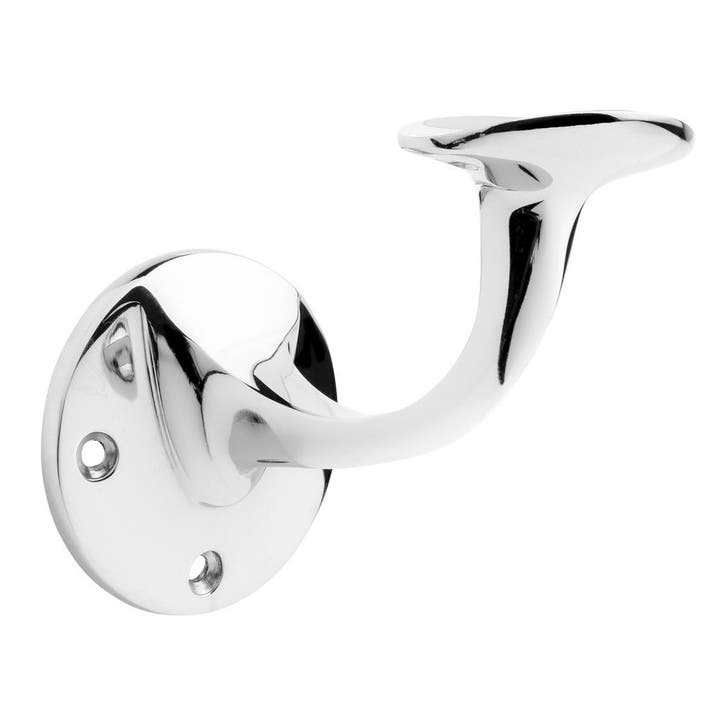 Trapleuning houder nikkel - opschroevend - De Oude Deurklink, Doe-het-zelf en Bouw, Hang- en Sluitwerk, Klink of Kruk, Nieuw, Koper of Messing