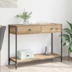 vidaXL Wandtafel Artisan Eiken 100 x 34,5 x 75 cm Bewerkt, Verzenden, Nieuw