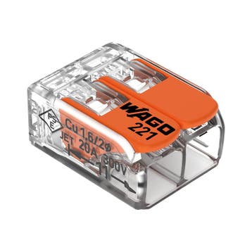 WAGO LASKLEM | 2 DRADEN | 0.2-4.0MM² | PER 100 STUKS, Maison & Meubles, Lampes | Lampes en vrac, Verzenden