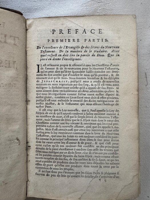 Sur la Vulgate - Nouveau Testament en français, traduit sur, Antiek en Kunst, Antiek | Boeken en Manuscripten