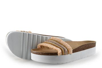 Colors of California Slippers in maat 41 Beige, Slippers, Verzenden, Beige, Zo goed als nieuw