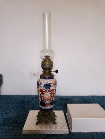 Petroleumlamp - Porselein