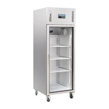 Polar G-serie Gastro 1-deurs koeling met glazen deur 600 lit, Verzenden