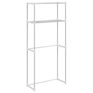 vidaXL Wasmachineplank met opslag Wit 70 x 27 x 136 cm, Huis en Inrichting, Verzenden, Nieuw