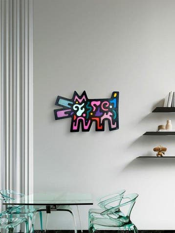 Krzysztof Gudanski - Layered Dog X Keith Haring, Relief