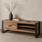 Tv-meubel Mangohout Kelvin 130 cm, Verzenden, Nieuw, Overige houtsoorten, Industriële meubels