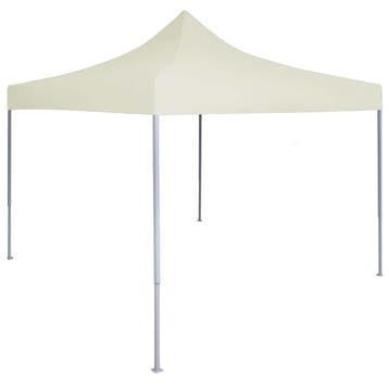 vidaXL Partytent professioneel inklapbaar 2x2 m staal crème, Verzenden
